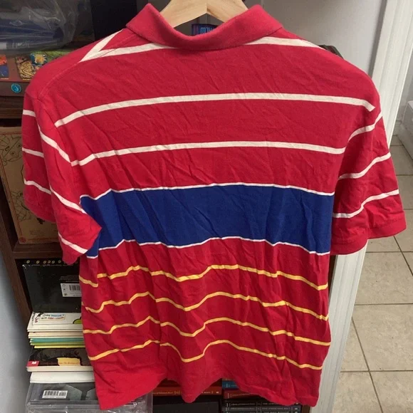 Vintage Hatheway’s Crew Red and Blue Striped Polo Shirt - Picture 4 of 4